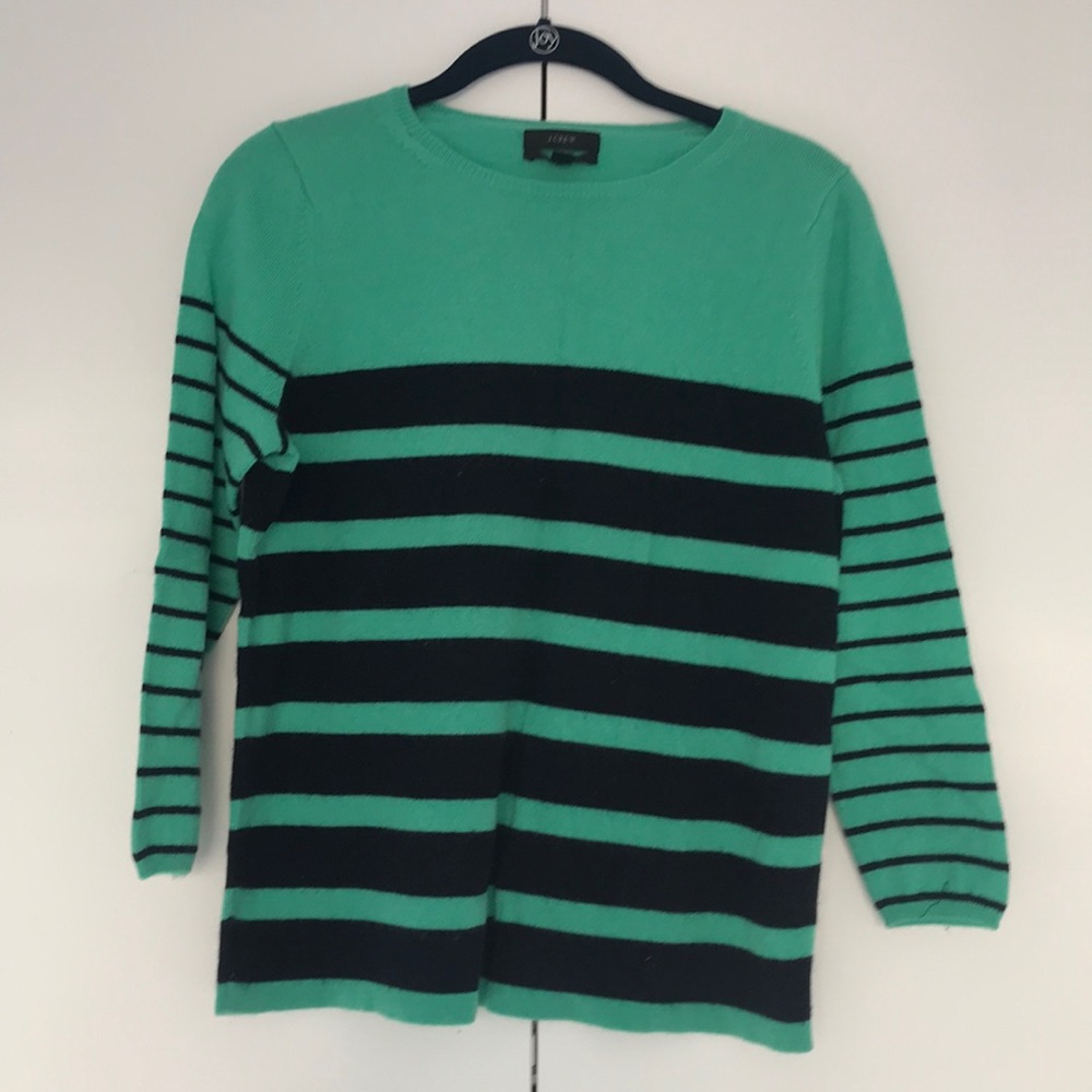 J Crew Cashmere Green Jumper Size S